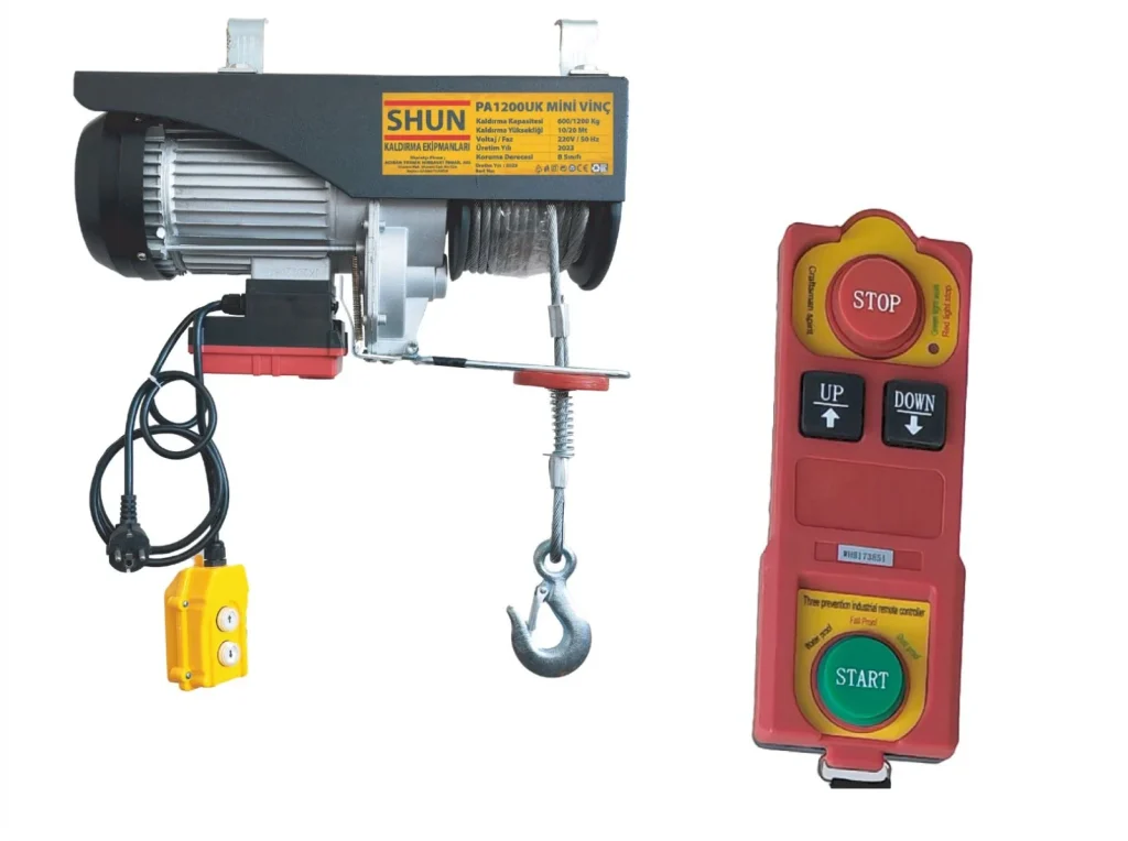 Shun 600/1200 Uzaktan Kumandalı 4 Hareketli Vinç